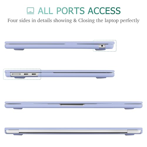 May Chen Case for MacBook Air 13/13.6-inch (M5/M4/M3/M2, 2022-2026 Models A3449 A3240 A3113 A2681), Lightweight | Closes Seamlessly | Ideal for Work Hard Shell Case, Airy Blue A+ - color: Airy Blue A+