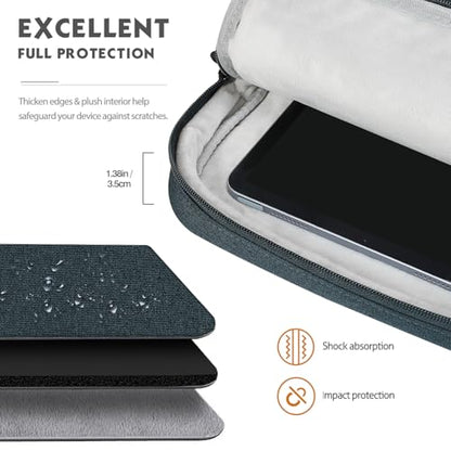 MoKo 13.3-14 Inch Laptop Sleeve Bag Carrying Case with Accessory Pocket | Fits MacBook Pro 14-inch M3/M2, MacBook Pro 13-inch M2/M1, MacBook Air 13.6-inch M2 and Surface Pro 9/8 13-inch, Indigo - color: Indigo, size: 13.3-14 Inch
