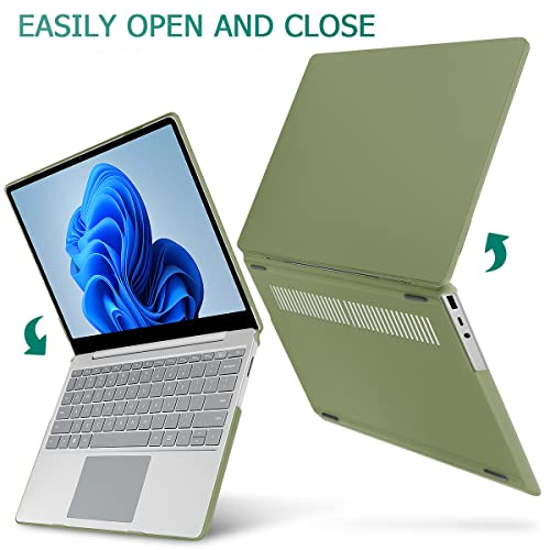 Case for Surface Laptop 5/4/3 13.5", Dark Olive Green | Hard Shell Case with Keyboard Cover & Screen Protector. Fits Surface Laptop 5/4/3 13.5" Metal Palm Rest Models 1951/1868. - color: Dark Olive Green