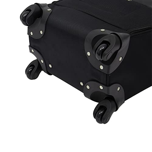 Wrangler 17" Underseat Spinner Carry-On Luggage, Black - color: Black