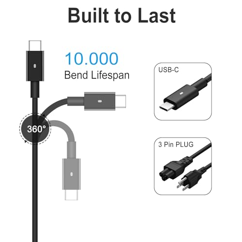 Charger Compatible with Dell Laptop Computer 130W 90W 65W 45W USB C Fast Power Adapter