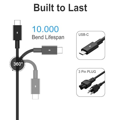 Charger Compatible with Dell Laptop Computer 130W 90W 65W 45W USB C Fast Power Adapter