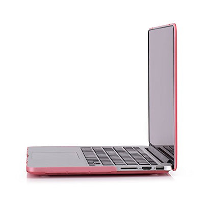 RUBAN Case Compatible with MacBook Pro 13 inch 2015 2014 2013 2012 (A1502 & A1425 Models), Plastic Hard Shell Case & Keyboard Cover for Old Version MacBook Pro Retina 13 Inch, Pink - color: Pink