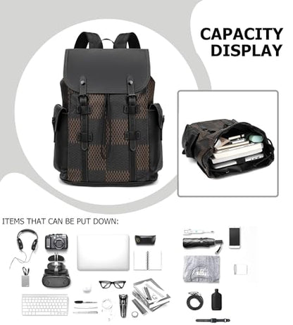 KingTo Luxury Anti Theft Laptop Backpack for Men, Waterproof Travel Bag | Laptop-ready business layout, anti-theft design and waterproof claim support office commute, travel and campus use - color: B-brown