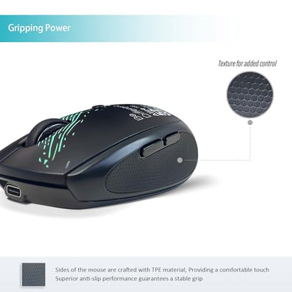 Wireless Mouse (Bluetooth+2.4G) Rechargeable Portable Silent Computer Mouse with Quiet Click and 3 DPI for Laptop/PC/Mac/MacBook/Chromebook/Surface Pro/iPad/Tablet (Whale1) - color: Whale1