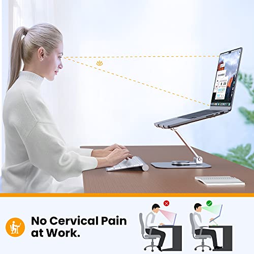 Laptop Stand Adjustable Height to 11.8 inch Rotate 360° Foldable Portable Multi-Angle iPad Stand BSL902S