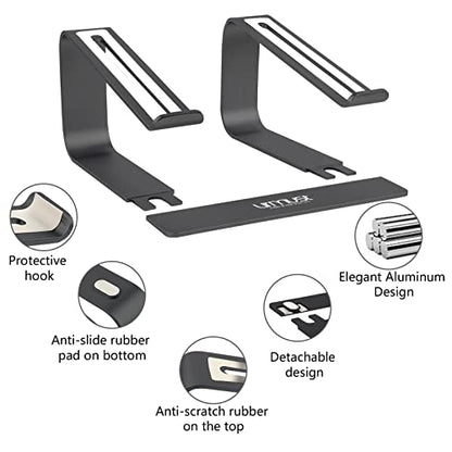 Urmust Laptop Stand for Desk - Ergonomic Computer Stand Riser Holder for MacBook Air Pro, Dell, HP, Lenovo, Samsung, Alienware Laptops 11-15.6" (Black, Up to 15.6" Laptop) - color: D-Black