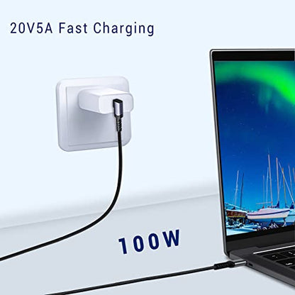 USB C to USB C Cable 3.1 Gen 2 Right Angle, 3.3ft 2 Packs | 100W, PD Fast Charging, SuperSpeed 10 Gbps, 90 Degree 4K Monitor Video Output, Compatible for iPhone 15Pro/15ProMax - size: 100w - 3ft, 3ft