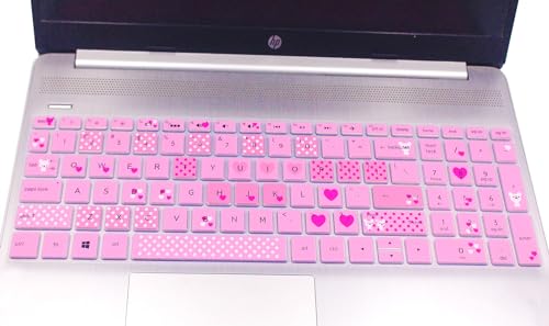 Keyboard Skin Compatible for HP 15.6" 15-dw/dy 15-ef/da/db 15-bs/bw 15t 15z 15t-dy200 15t-dw300/HP Envy x360 2-in-1 15.6''/HP Spectre x360 15t eb0043dx/HP Envy 17 17.3 17t 17M 17-by/bs/bw (Lovely) - color: Lovely