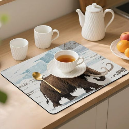 Desk Pad Mat Mammoth Print Non-Slip Desk Mats Desk Protector for Office Home Lap Desk Laptop and Desktop Gift for The Holidays