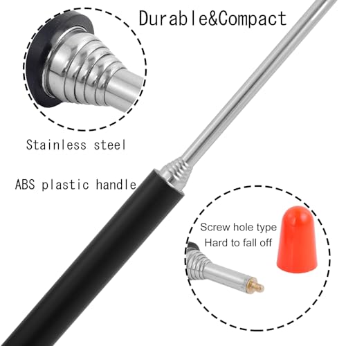 Telescopic Teacher Pointer Telescoping Pointer Stick for Classroom Presentation Pointer Teacher Pointer Stick (Orange Black, Extendable 47 Inch)
