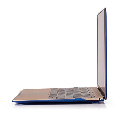 RUBAN Case Compatible with MacBook 12 Inch A1534 - Slim Snap On Hard Shell Protective Cover and Keyboard Cover, Navy Blue - color: Navy Blue