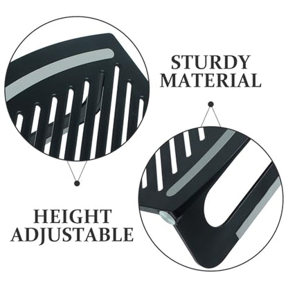 PRETYZOOM Multi-Angle Foldable Laptop Stand Ergonomic Ventilated Laptop Riser Portable Computer Holder for Desk Use Compatible with