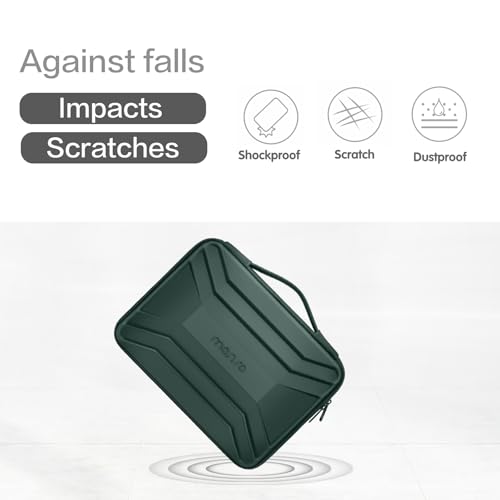 MOSISO 15-16 inch Laptop Hard Case, Waterproof Shockproof Laptop Sleeve Compatible with MacBook Pro 16, HP Acer Dell Lenovo ASUS, Symmetrical Trapezoid EVA Computer Bag with Handle, Emerald Green - color: Emerald Green, size: 15.6 inch
