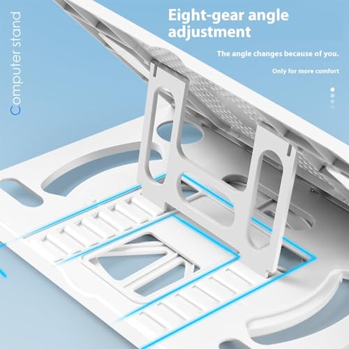 Laptop Stand for Desk Portable and Adjustable Rack with 360 Degree Rotating Base Holds Notebook Home Portable Foldable Stand - color: B
