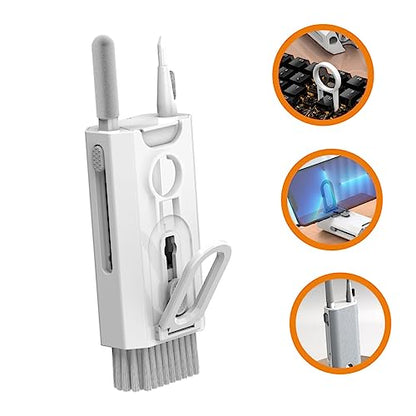 ibasenice Cleaning Kit with Brush for Earphone Headphone Laptop and Phone Screen Multi-Functional Dust Removal Tools for Electronics Maintenance