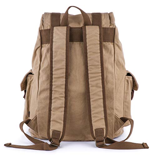GOOTIUM 21101KA-S Specially High Density Thick Canvas Backpack Rucksack, Khaki Small - color: Khaki, size: Small