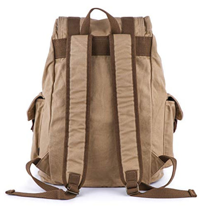 GOOTIUM 21101KA-S Specially High Density Thick Canvas Backpack Rucksack, Khaki Small - color: Khaki, size: Small