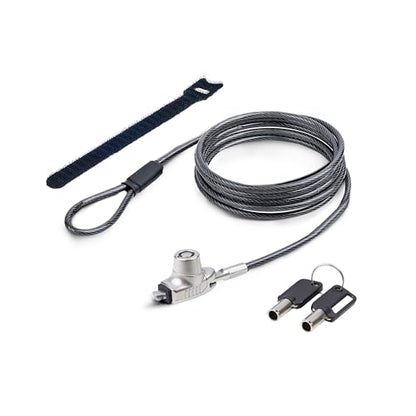 StarTech Slim Lock, 5ft (1.5m) Locking Cable, TAA | Noble Wedge Slot Compatible, Desk Anti-Theft Security For Laptop/Notebook, SNBLK-LAPTOP-LOCK - size: Nobel Wedge, style: Resettable Combination