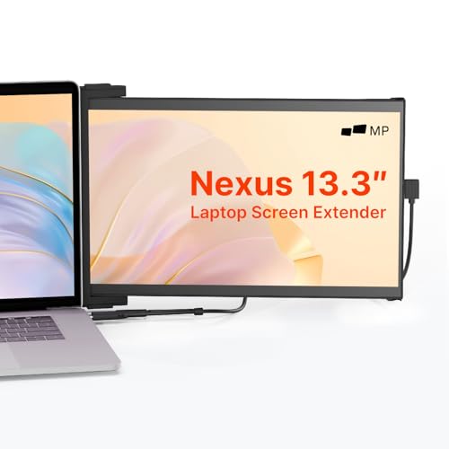 MP Portable Monitor - 2026 Mobile Pixels Nexus 13.3" Laptop Screen Extender | IPS Ultra Slim Laptop Monitors, USB C/USB A/HDMI 1080P Monitor for 14"-17" Laptops, Windows/macOS/Android/Switch Compatible