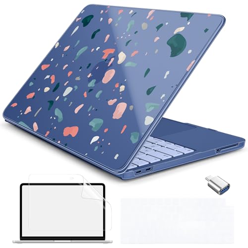 Batianda Case for MacBook Neo 13 Inch 2026 Model A3404, Abstract Terrazzo | 4-in-1 Laptop Accessories Bundle with Confetti Stone Art, Ultra Slim Hard Shell for Students and Modern Style Users - color: Abstract Terrazzo