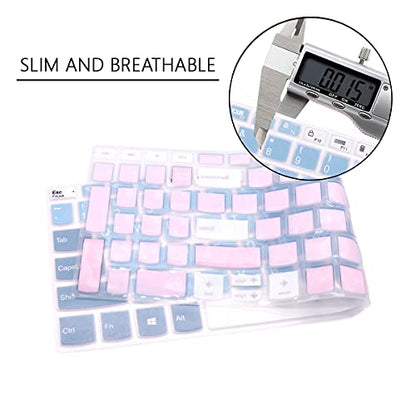 Keyboard Cover for Lenovo Yoga 7i 15.6" 16", IdeaPad 3/ 3i 15.6 17.3, IdeaPad 5/ 5i 15.6 17.3, IdeaPad Flex 5/Flex 5 15.6, Yoga Slim 7 15, IdeaPad Slim 7 15.6, ThinkBook 15/15P G2 G3 G4（Ocean） - color: Mysteryo Focean