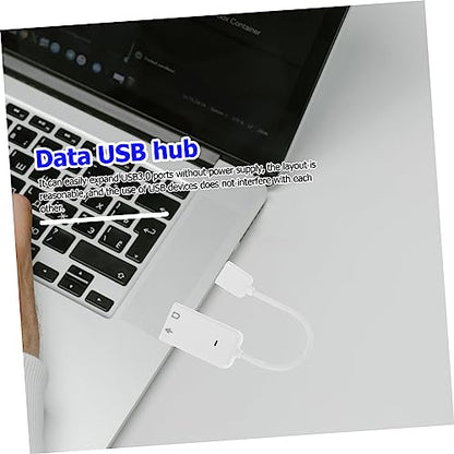 Mikikit 2pcs USB External Sound Card Adapter Practical Audio Converter for Laptop Desktop No Driver Needed Supports Headphones Microphones High Noise Reduction Compact Design