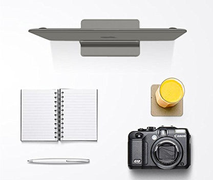 Vertical Laptop Stand for Desk [Adjustable] Sturdy Aluminum Dock Fits All Laptops (up to 20.3 inches) Space Saving, Modern Compact Holder, Compatible with MacBook Pro/Air, Surface, HP, Dell (Gray) - color: Gray