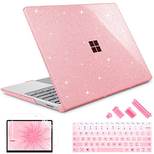 Case for Surface Laptop 5/4/3 13.5", Sparkly Pink | Hard Shell Case with Keyboard Cover & Screen Protector. Fits Surface Laptop 5/4/3 13.5" Metal Palm Rest Models 1951/1868. - color: Sparkly Pink