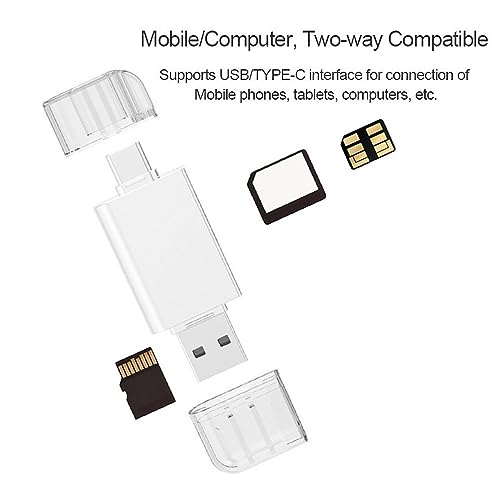 xiwai USB-C Type C/USB 2.0 to NM Nano Memory Card TF Micro SD Card Reader for Huawei Mobile Phone Laptop - style: USB-C to TF+NM