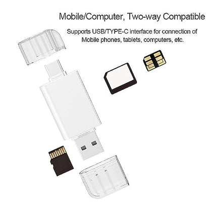 xiwai USB-C Type C/USB 2.0 to NM Nano Memory Card TF Micro SD Card Reader for Huawei Mobile Phone Laptop - style: USB-C to TF+NM