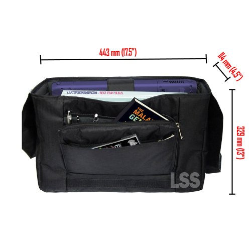 LSS 15” 15.6 inch Laptop Padded Compartment Shoulder Messenger Bag, Carrying Case for 14" 15" 15.6" & Smaller Size Notebook - color: White Rose, size: 15 inch