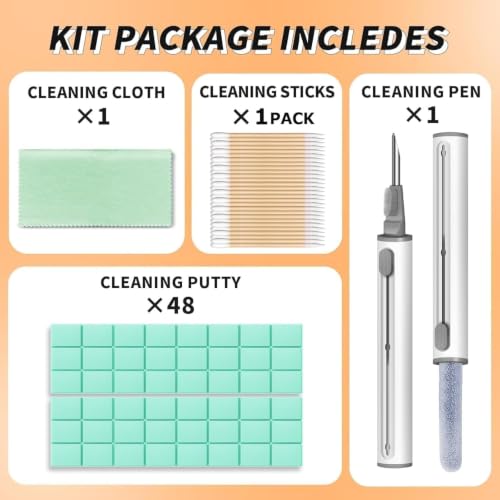 MOLOPPO Cleaning Putty, Cleaner Kit for Airpods, Phone Cleaning Kit, Green | Remove Ear Wax & Dirt & Gunk from Device's Small Crevices, for Airpods Charging Case/Headphones/Electronics - color: B4-Green