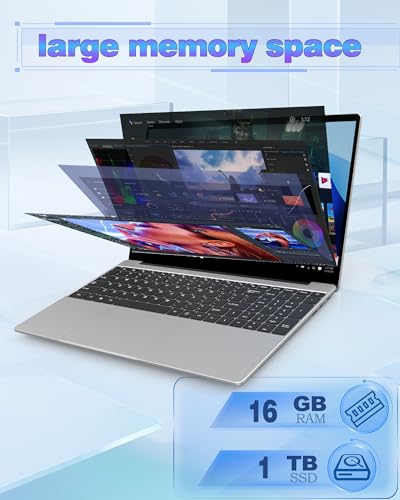 MYW Laptops,15.6" IPS 1080P Screen,6500Y Processor 3.4Ghz 16GB RAM 1TB SSD, Laptops with Fingerprint Recognition Backlit Keyboard,WiFi5, USBC 3.0 (Data), Webcam, HDMI - style: 1561-16G-1TB-6500Y