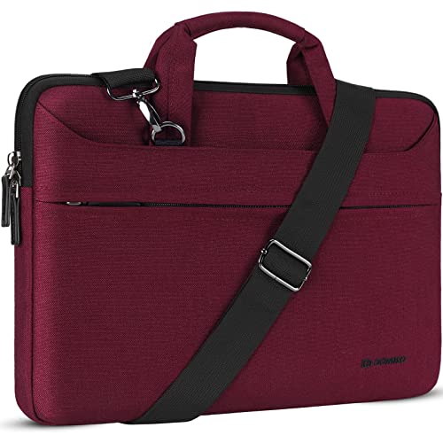 DOMISO 15.6 inch Laptop Messenger Shoulder Bag Tote Bag for Women for Men,Business Travel Work Computer Bag Case Briefcase,Compatible with 16 inch MacBook Pro/Max,15.6 inch HP Dell XPS 16, Fuchsia - color: Fuchsia, size: 15.6 Inch