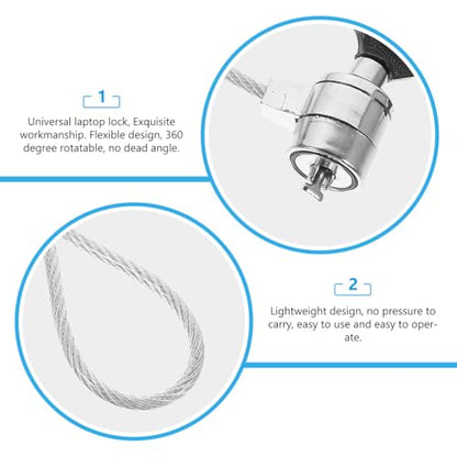 UKCOCO 2 Sets Laptop Locking Cable Security Locks with Multiple Keys 6Ft Universal Anti-Theft Cable Lock for Notebooks Tablets Desktops Home Office Travel