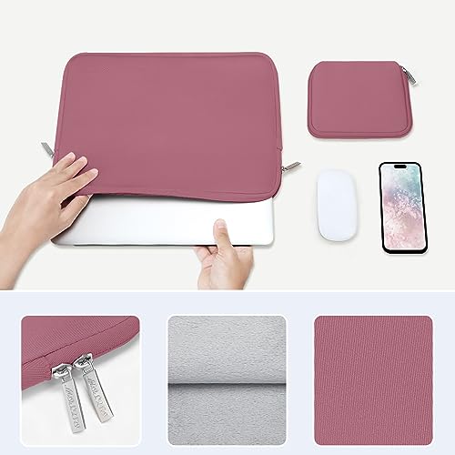 MOSISO Laptop Case 13 inch, 13 inch Laptop Sleeve with Small Case | Compatible with MacBook Neo / Air M5 M4 M3 M2 M1 2026-2018 / Pro M2 M1 2026-2016, Neoprene Computer Sleeve Bag, Dusty Rose - color: Dusty Rose, size: 13 inch
