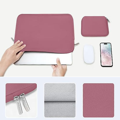 MOSISO Laptop Case 13 inch, 13 inch Laptop Sleeve with Small Case | Compatible with MacBook Neo / Air M5 M4 M3 M2 M1 2026-2018 / Pro M2 M1 2026-2016, Neoprene Computer Sleeve Bag, Dusty Rose - color: Dusty Rose, size: 13 inch