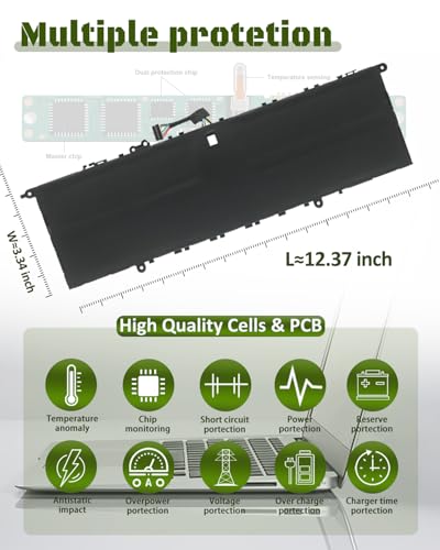 61Wh L19M4PH3 L19C4PH3 L19D4PH3 Battery for Ideapad Yoga Slim 7 Pro-14ARH5 Pro-14ITL5 Pro-14IHU5 Pro-14ACH5 Pro-14IAP7 Series – Parts Number SB10Z49515 SB10Z49516 SB10Z49517-15.44V 4-Cell - size: 11.42*3.46*0.20 IN L19C4PH3