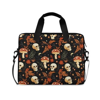 MNSRUU Laptop Bag for 15.6 inch Black Gothic Bats - color: Skull I13413