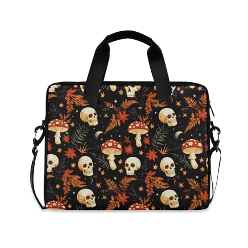 MNSRUU Laptop Bag for 15.6 inch Black Gothic Bats - color: Skull I13413