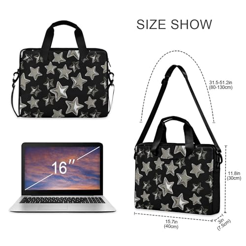 MNSRUU Laptop Bag for 15.6 inch Black Gothic Bats - color: Star I23271
