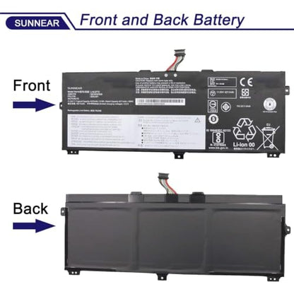 51Wh L18L3P72 Laptop Battery for Lenovo ThinkPad X13 Yoga 1st Gen X390 | 11.55V 4372mAh Battery Replacement for ThinkPad X13 Yoga ThinkPad X390 Yoga; 02DL021 SB10K97659 5B10W13927 L18M3P72 - size: 11.61*5.91*1.10 inches L18L3P72
