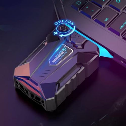 Gaming Notebook Laptop Vacuum Cooler USB Air Cooler Seven Color Dazzling Light Mute Adjustable Speed MAX 4100±10％RPM Portable External Extraction Cooling Fan