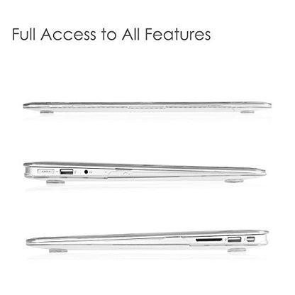 Fintie Case for MacBook Air 13 Inch - Fits Previous Generations A1466 / A1369 (Not Fit MacBook Air 13 with Touch ID A2337 (M1) / A2179 / A1932), Slim Snap On Hard Shell Protective Cover, Crystal Clear