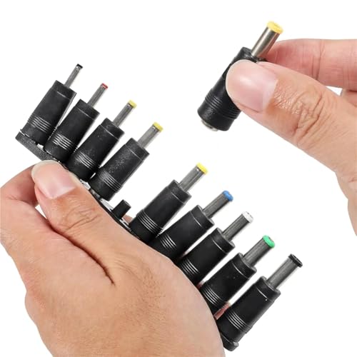 DC Power Connector AC Power Adapter Connector Kits Universal Laptop Notebook DC Plug Set Jack Tips for Low Current Transmission to Led Strip/Router(34pcs) - size: 34pcs