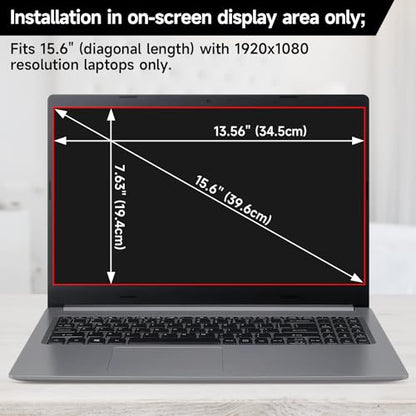 2 Pack Laptop Privacy Screen 15.6 Inch (1920x1080) Display, Anti Blue Light Glare Anti Scratch Computer Privacy Shield for 15.6" Hp Lenovo Dell Acer Asus Samsung Portable Monitor