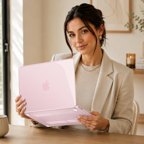 May Chen for MacBook Neo 13 inch Liquid Retina Display ((2026 Release A3404), Slim & Lightweight Protective Case with Screen Protector&Keyboard Cover&Dust Plug, Crystal Blush - color: Crystal Blush