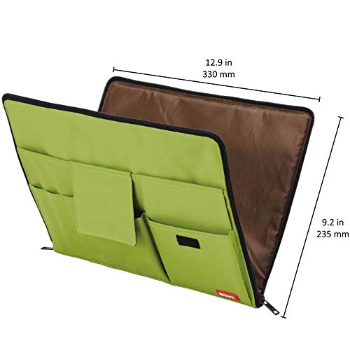 LIHIT LAB Laptop Sleeve with Storage Pockets (Bag-in-Bag), 10 x 13.8 Inches, Brown (A7554-9) - color: Brown, size: 10 in x 13.8 in