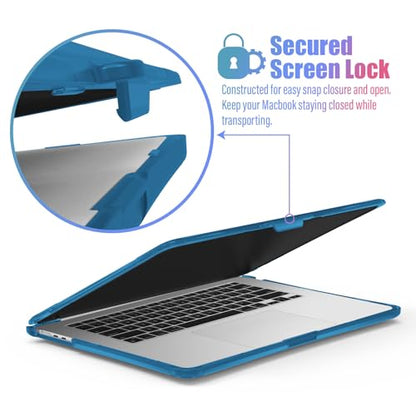 IBENZER Hexpact Protective MacBook Air 13 inch Case M5 2026 M4 2025 M3 M2 2024-2022 A3449 A3240 A3113 A2681, Heavy Duty Case & KeyboardCover & ScreenFilm, Navy Blue, HPE-KK-NVBL+2B - color: Navy Blue